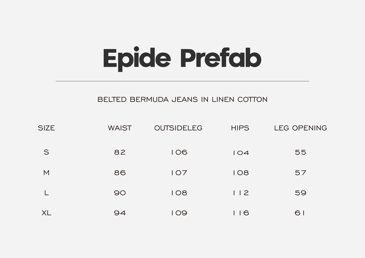 Belted Bermuda Jeans in Linen Cotton