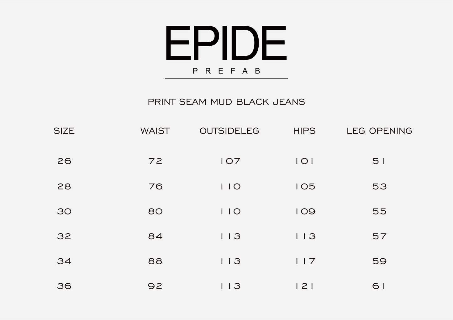 Print Seam Mud Black Jeans