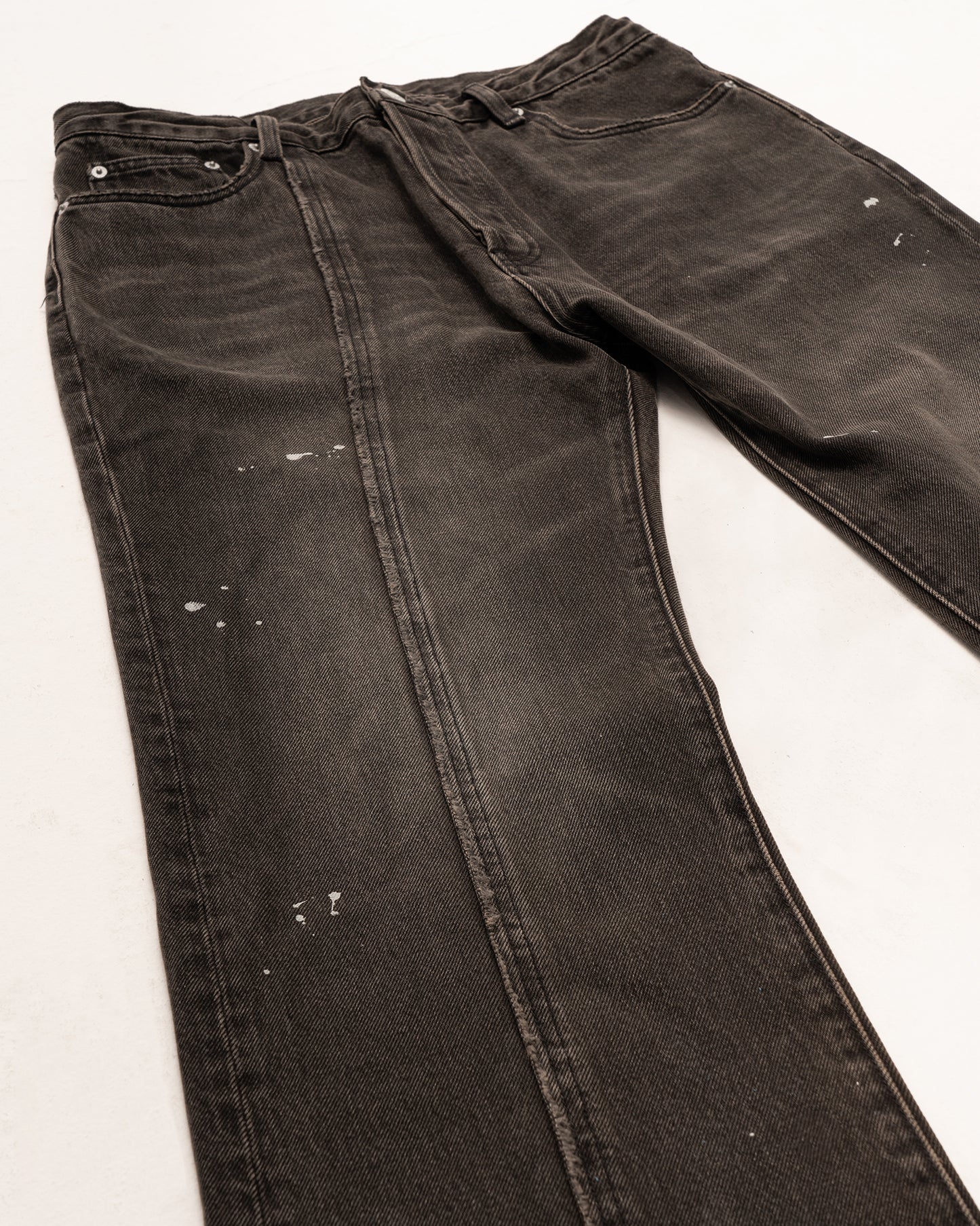 Print Seam Mud Black Jeans