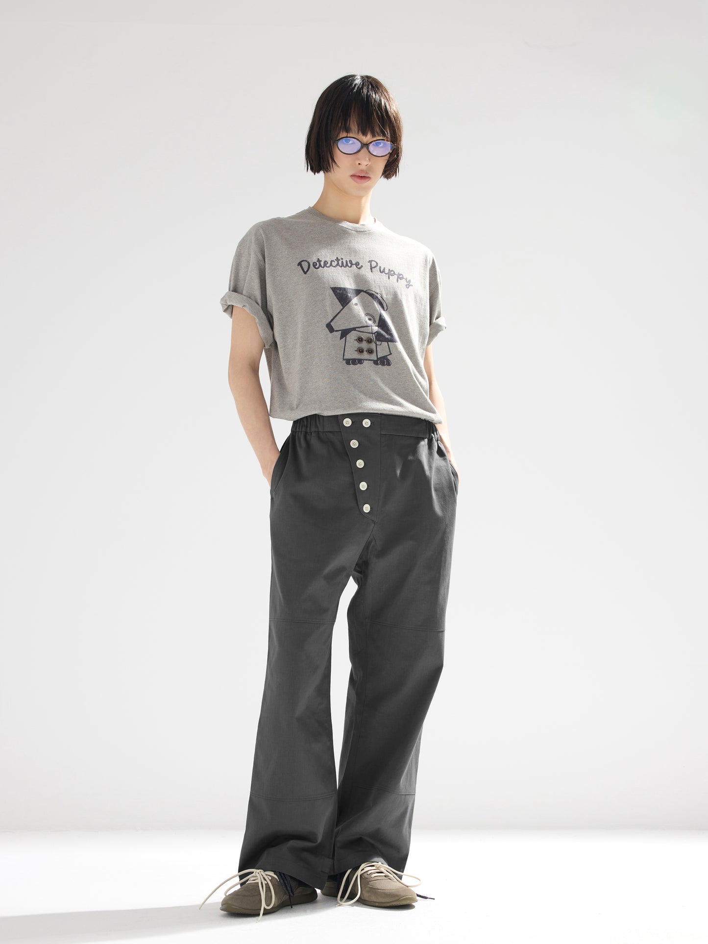 Button Up Light Cotton Pants