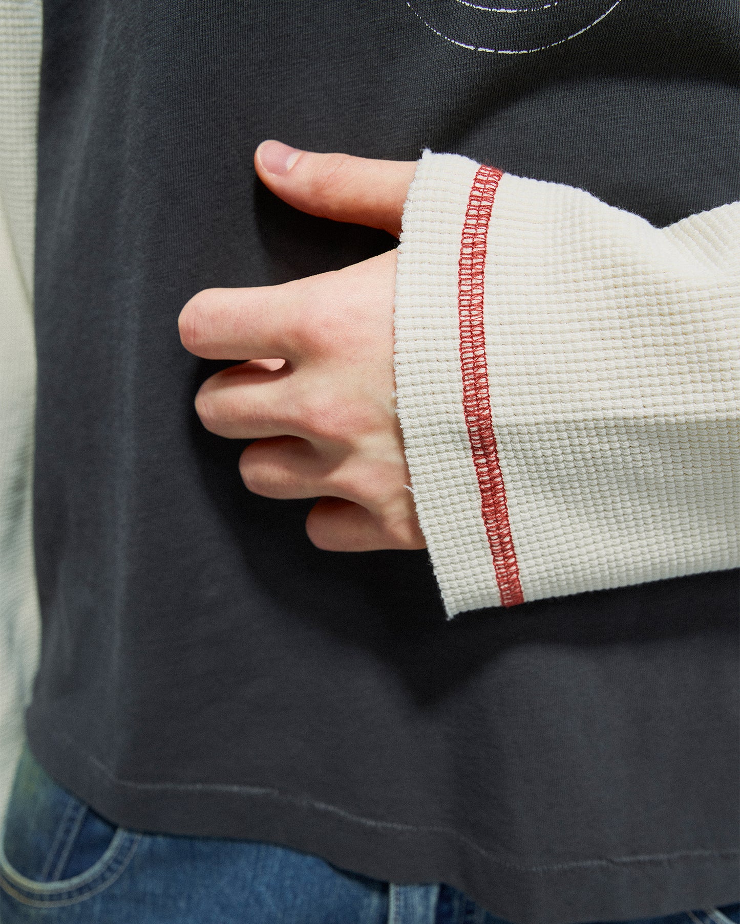 Layered Waffle LS T-shirt