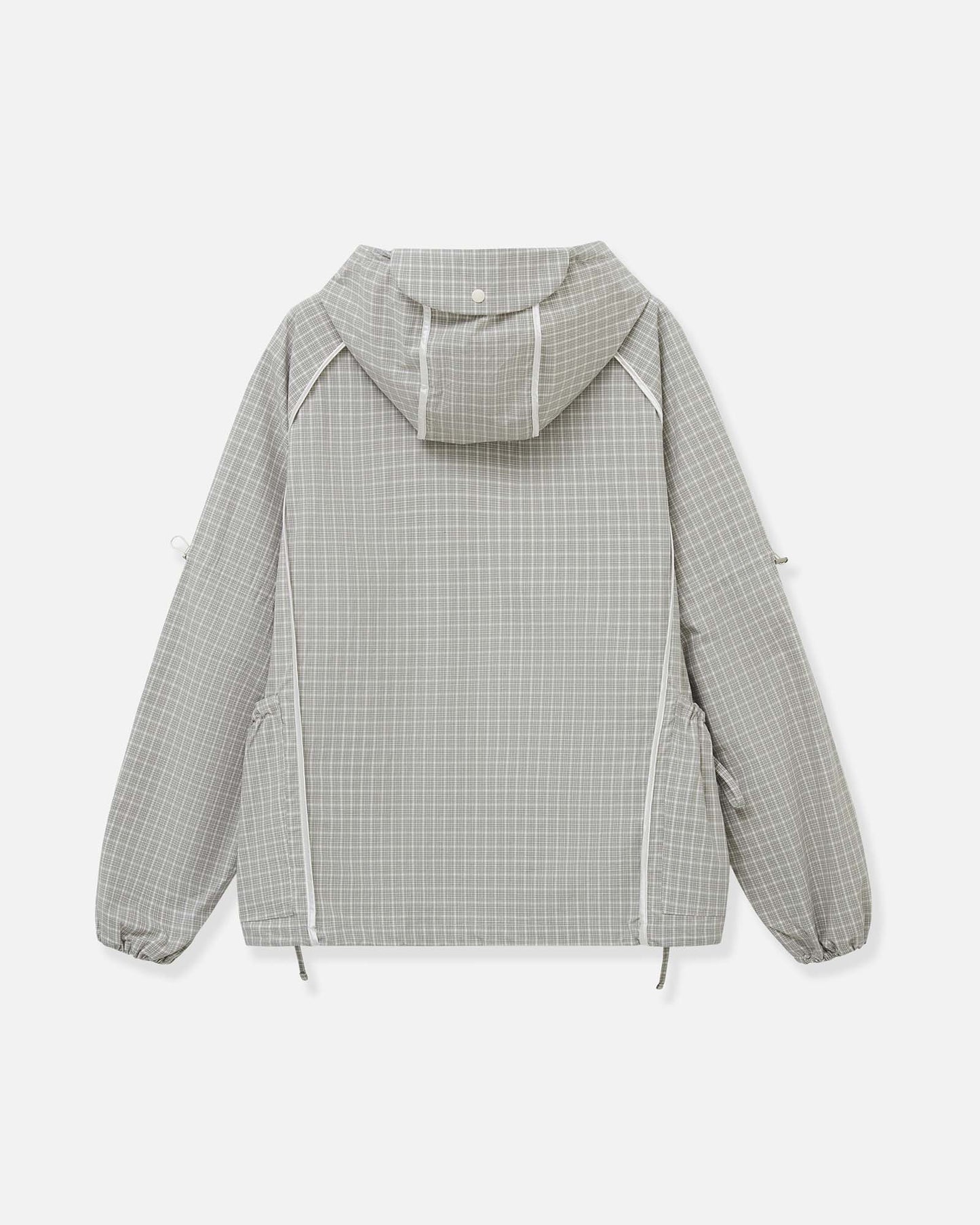 Bow Details Checked Shirt Jacket