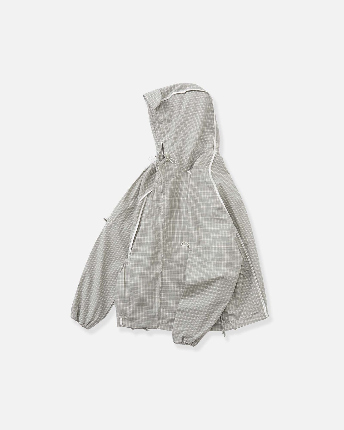 Bow Details Checked Shirt Jacket