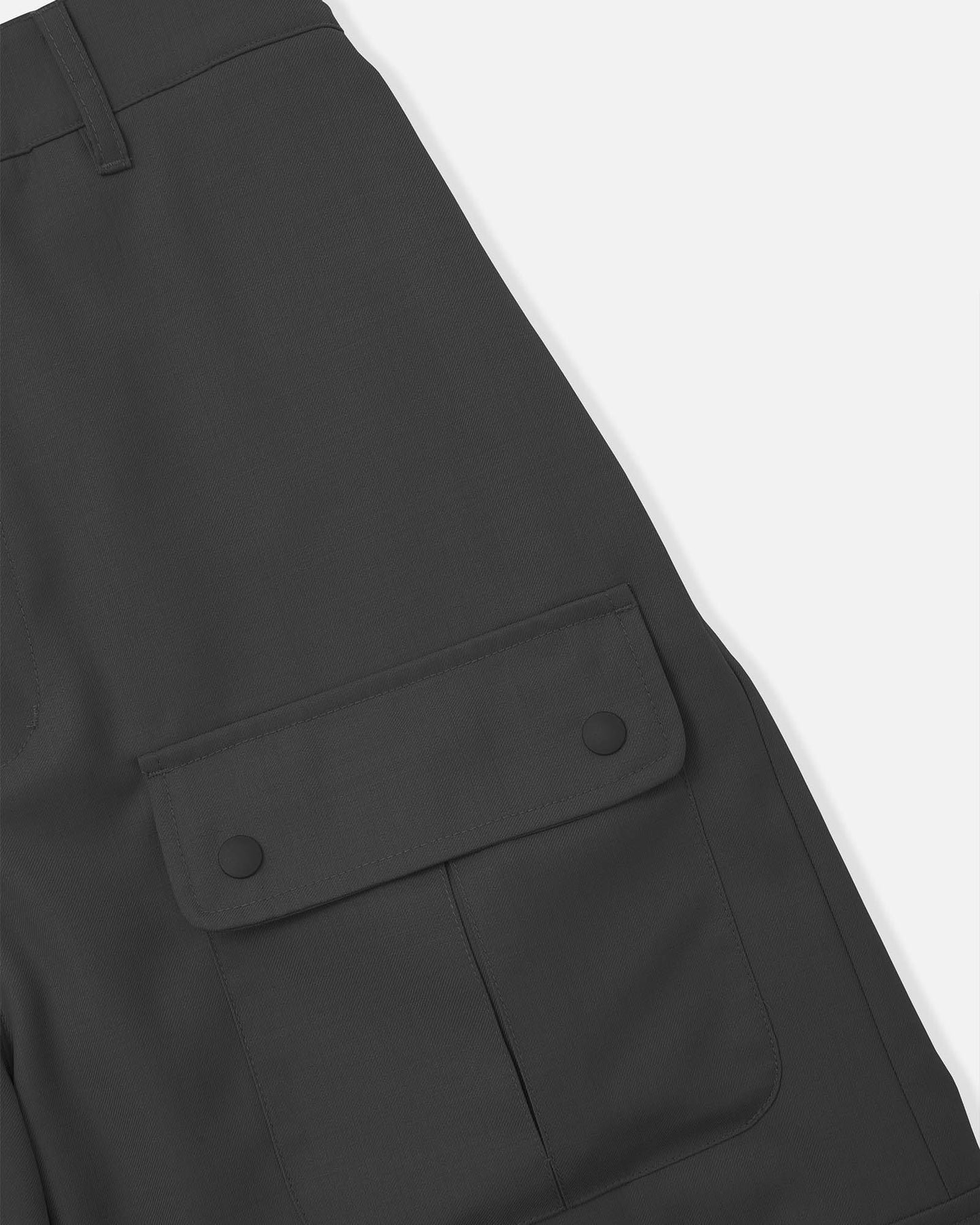 Cargo Pocket Wide Easy Pants in Wool