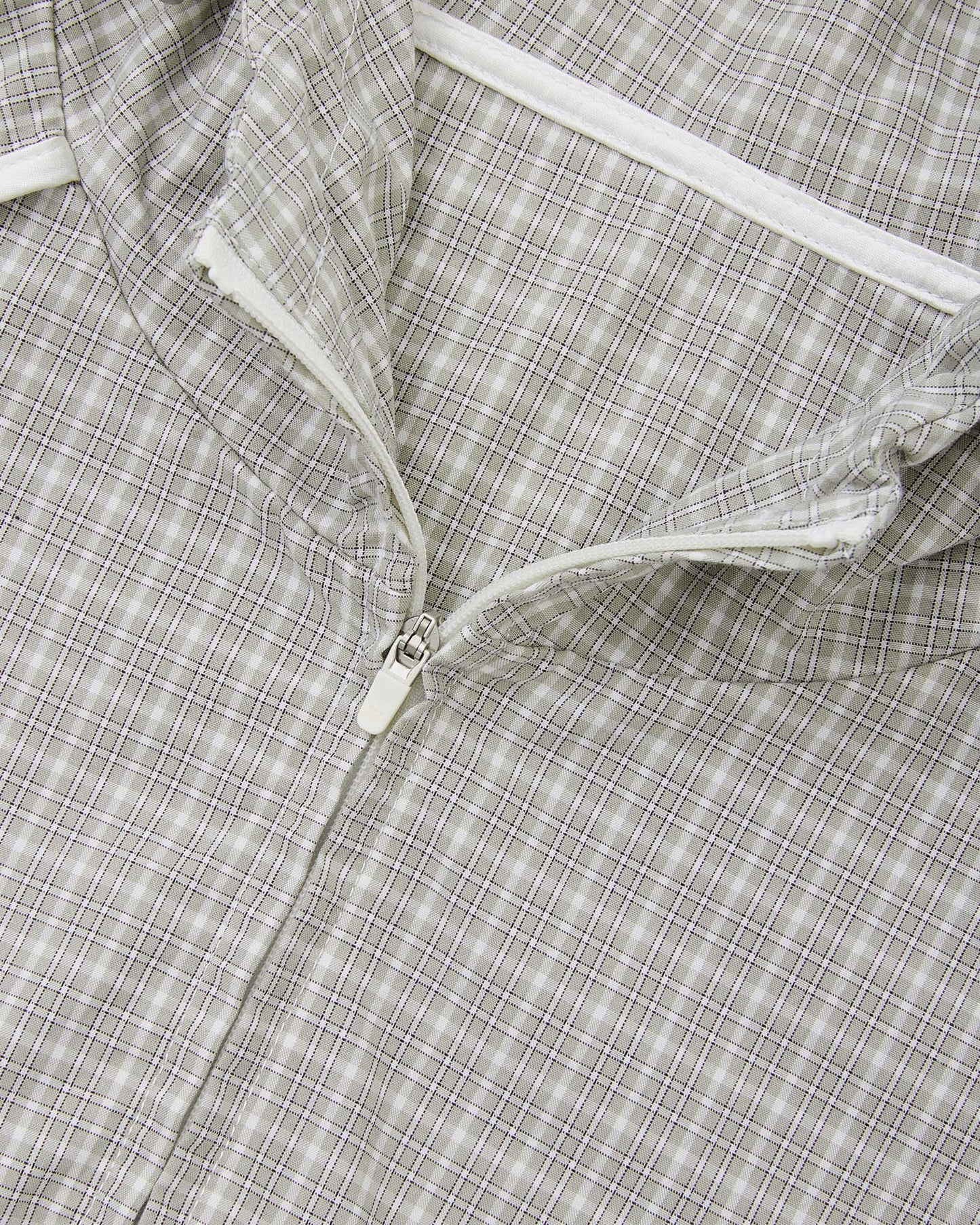 Bow Details Checked Shirt Jacket
