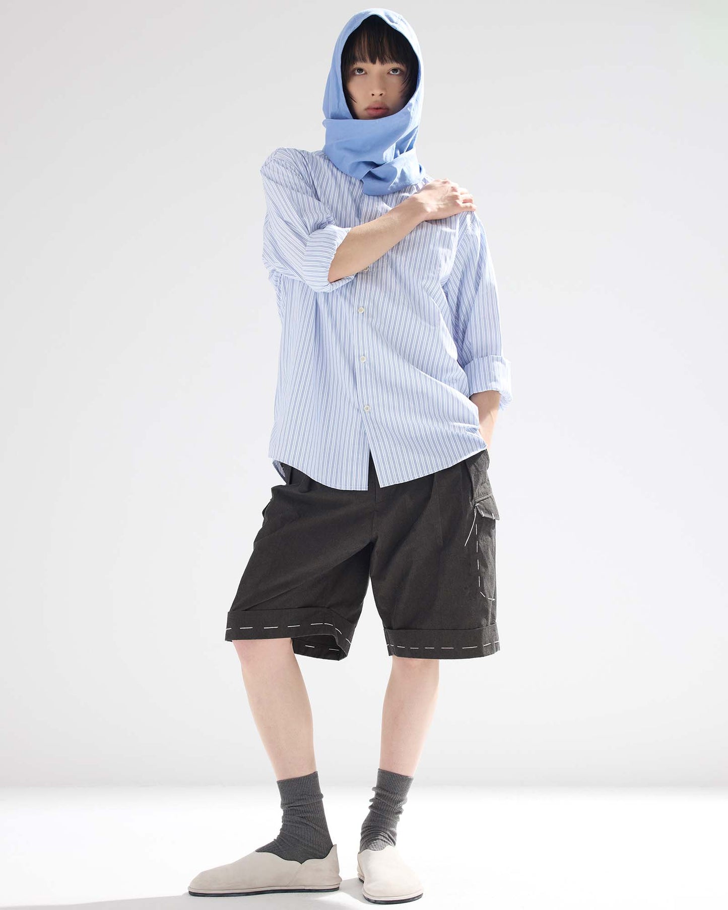 Striped Hooded Shirts