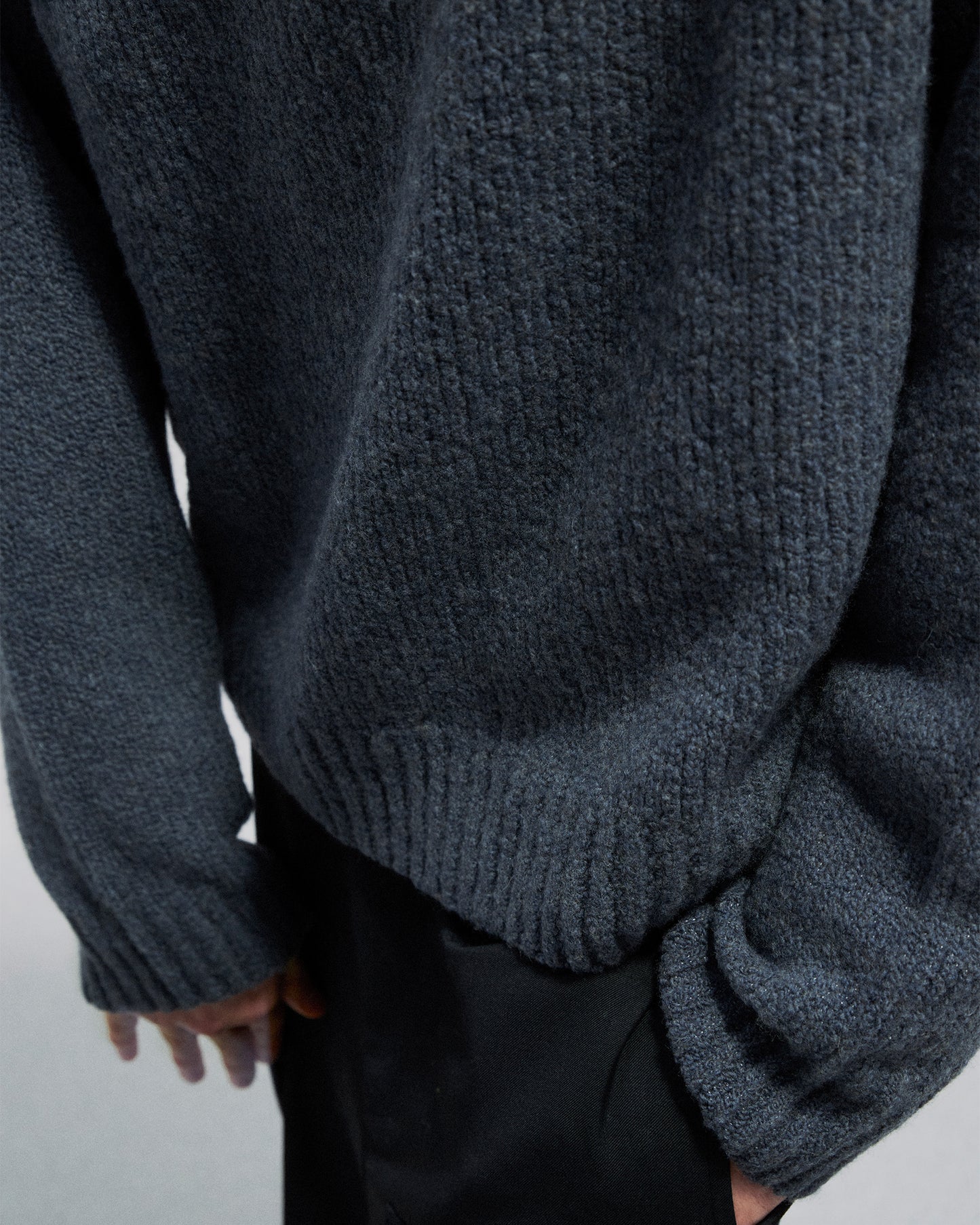 Buttoned Turtleneck Sweater
