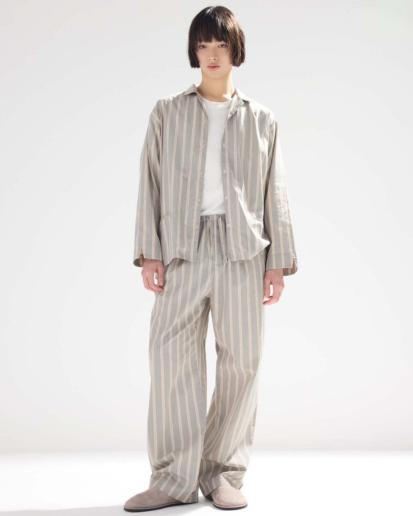 Pajama-style Striped Pants