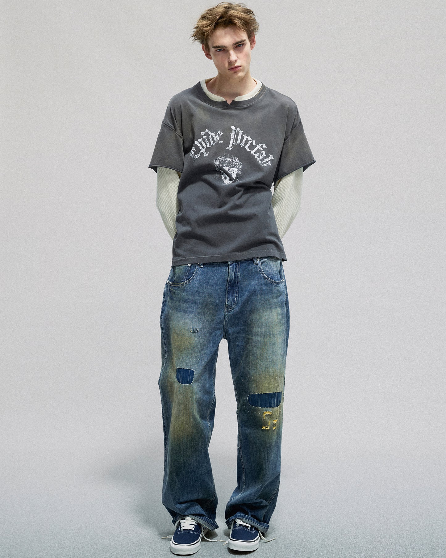 Layered Waffle LS T-shirt