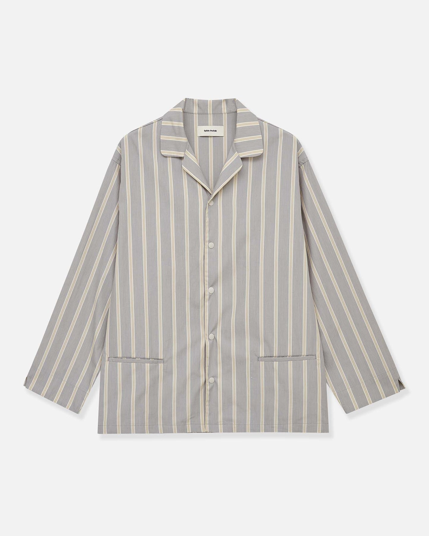 Pajama-style Striped Long Sleeve Shirt