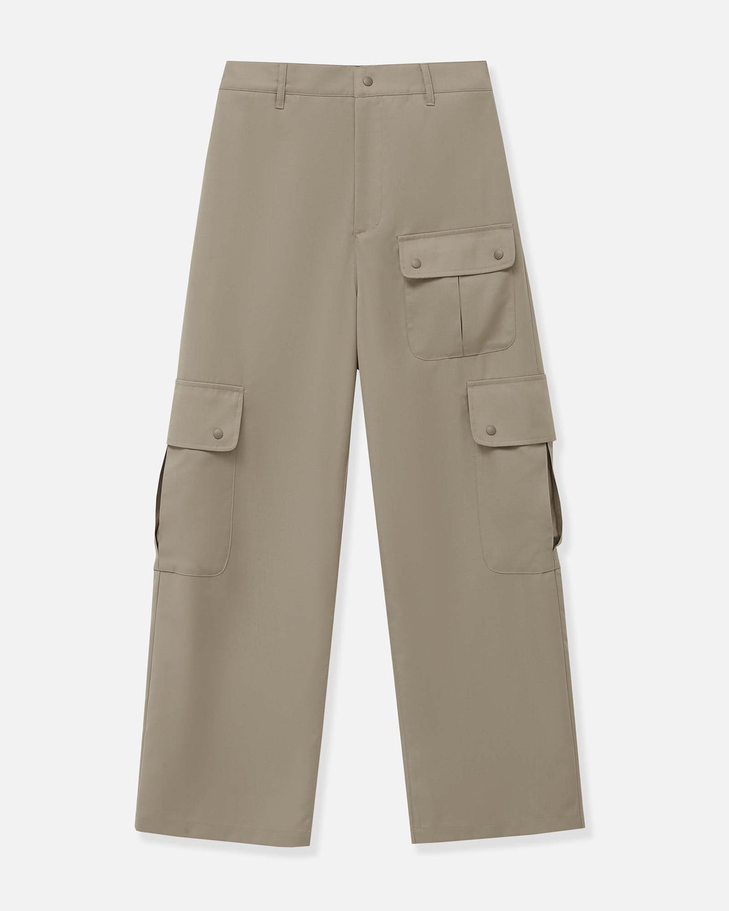 Cargo Pocket Wide Easy Pants in Wool