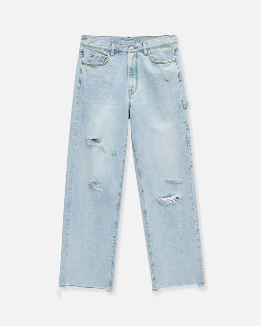 Light Wash Sutures Loost Fit Jeans
