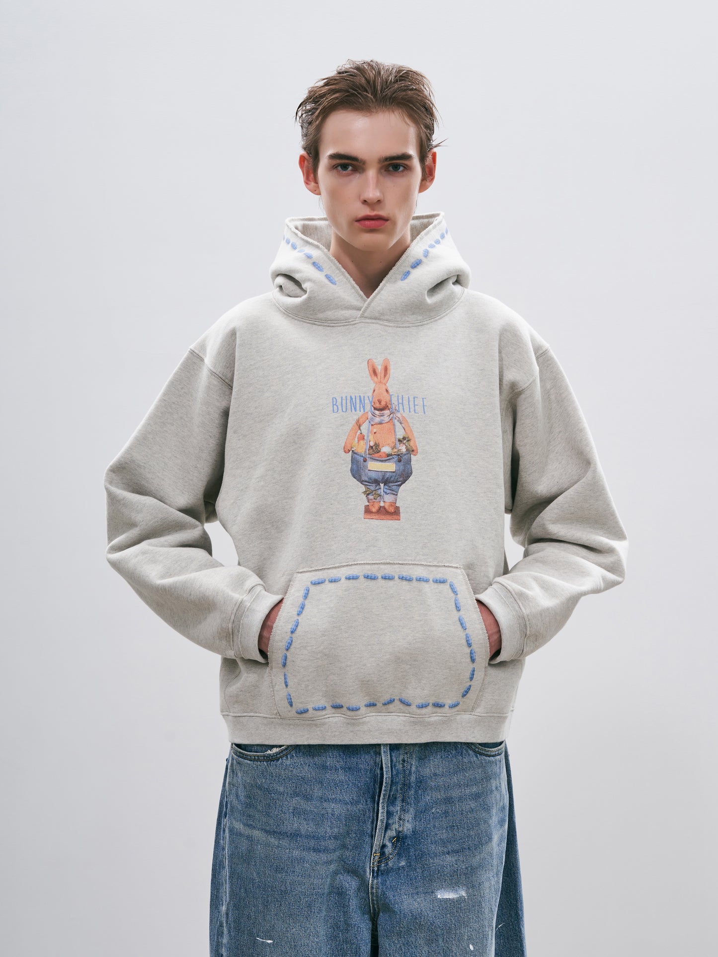 Rogue Rabbit Seamed Retro Hoodie