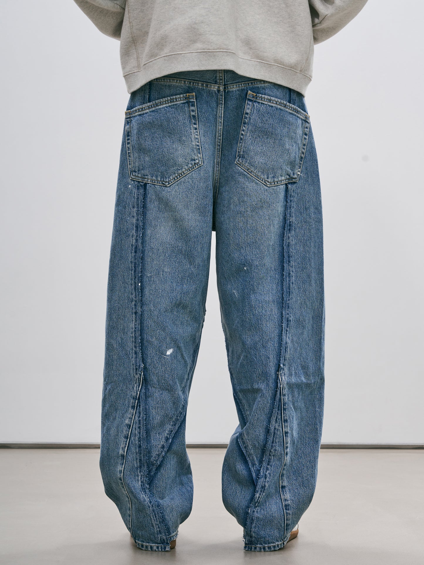 Diamond Cut Paneled Jeans