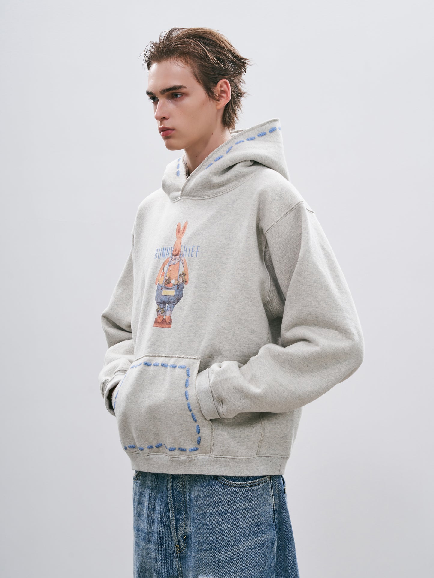 Rogue Rabbit Seamed Retro Hoodie