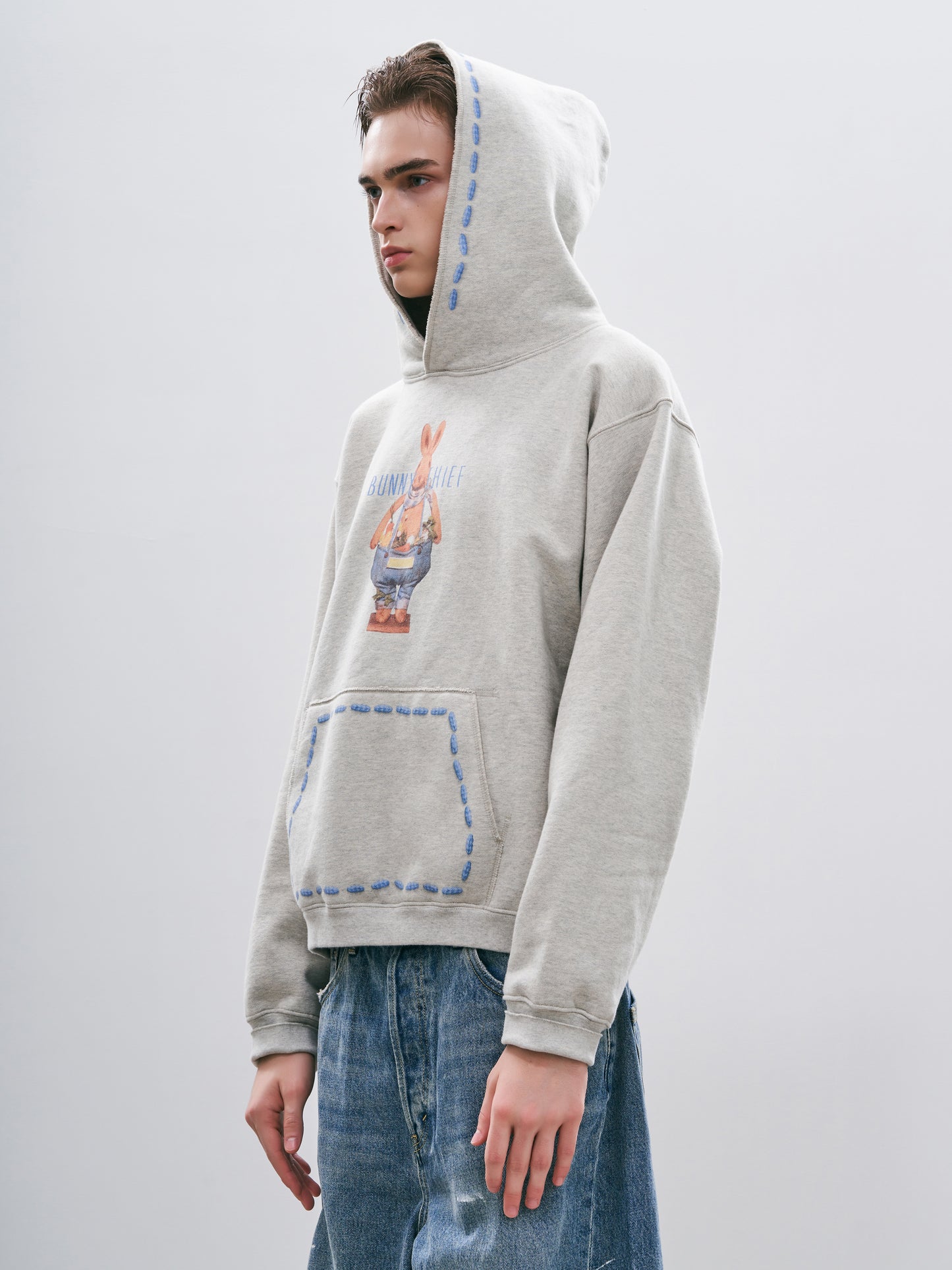 Rogue Rabbit Seamed Retro Hoodie