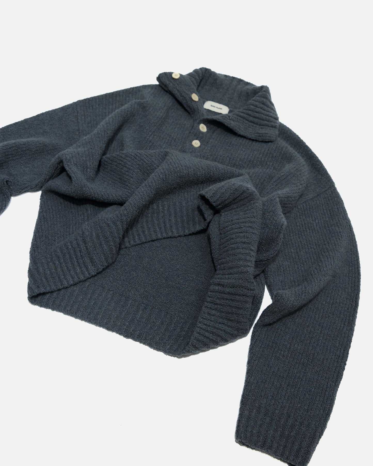 Buttoned Turtleneck Sweater