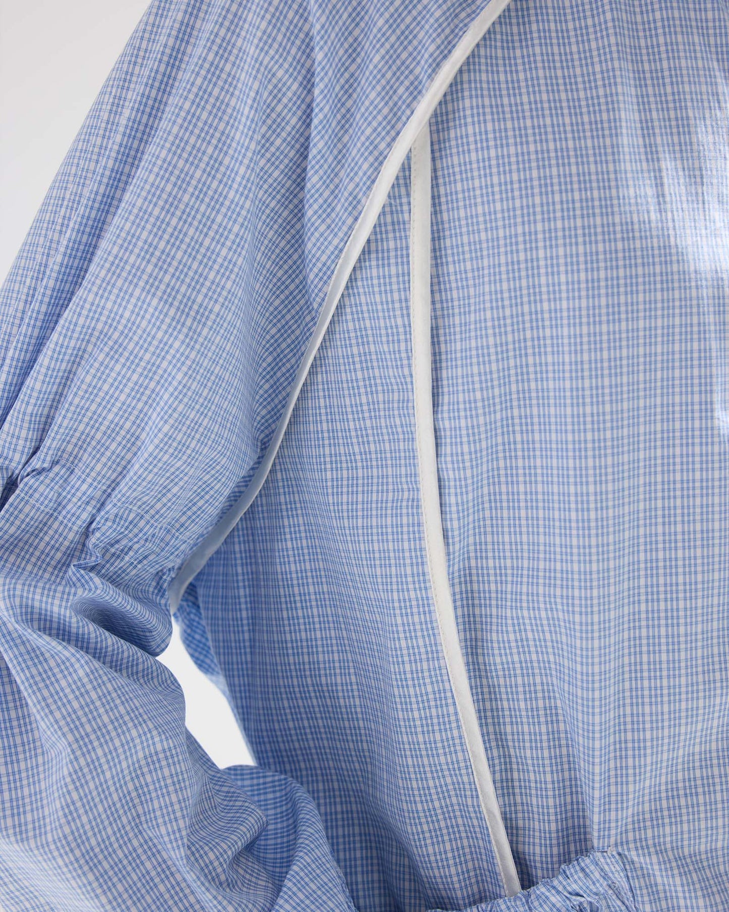 Bow Details Checked Shirt Jacket