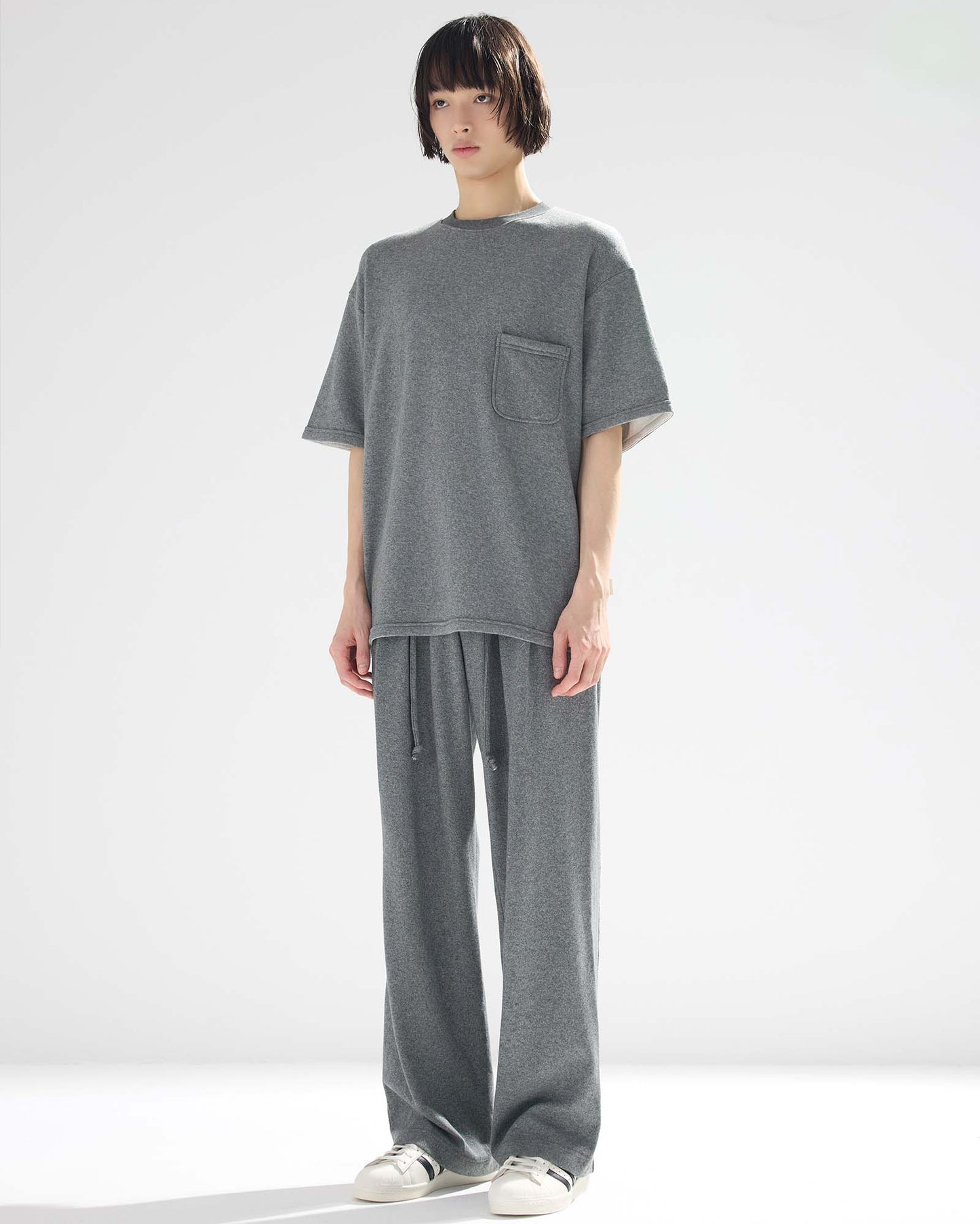 Shirred Relaxed-Fit Sweatpants