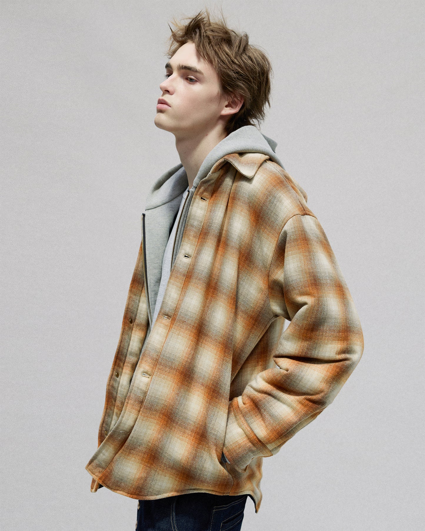 Layered Hooded jacket