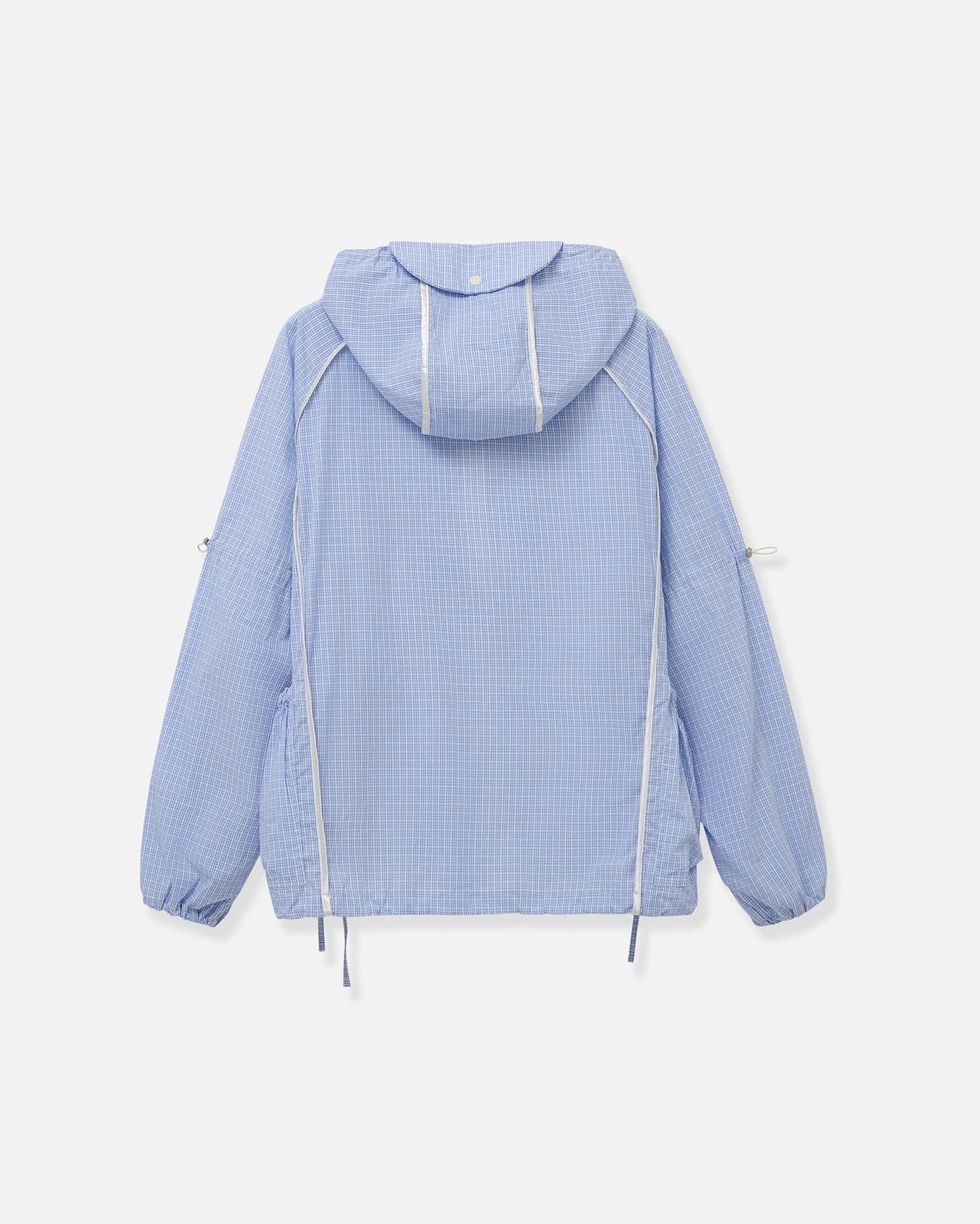 Bow Details Checked Shirt Jacket