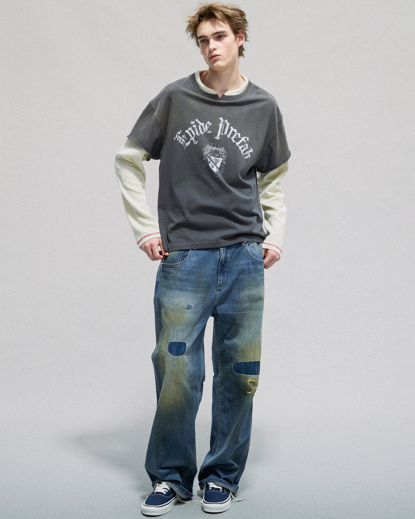 Layered Waffle LS T-shirt