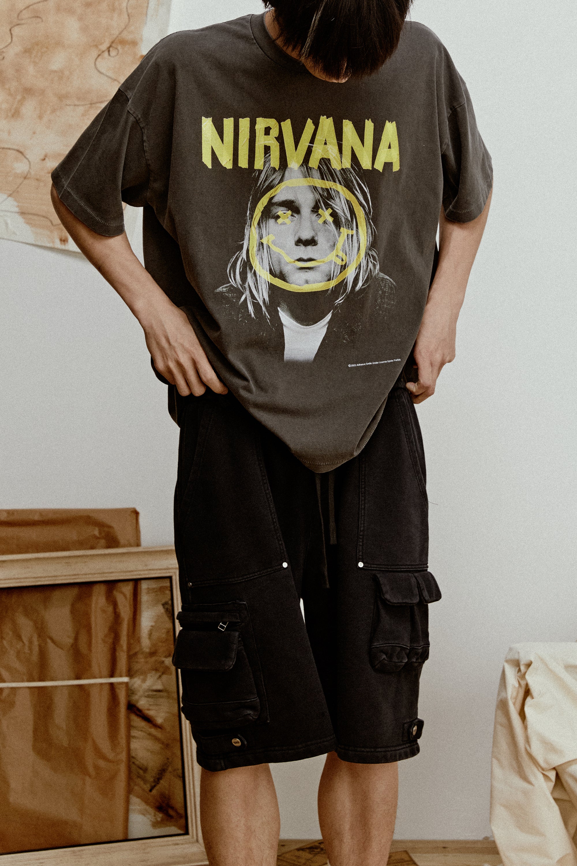 Taped Smiley Nirvana T-Shirt – EPIDE PREFAB