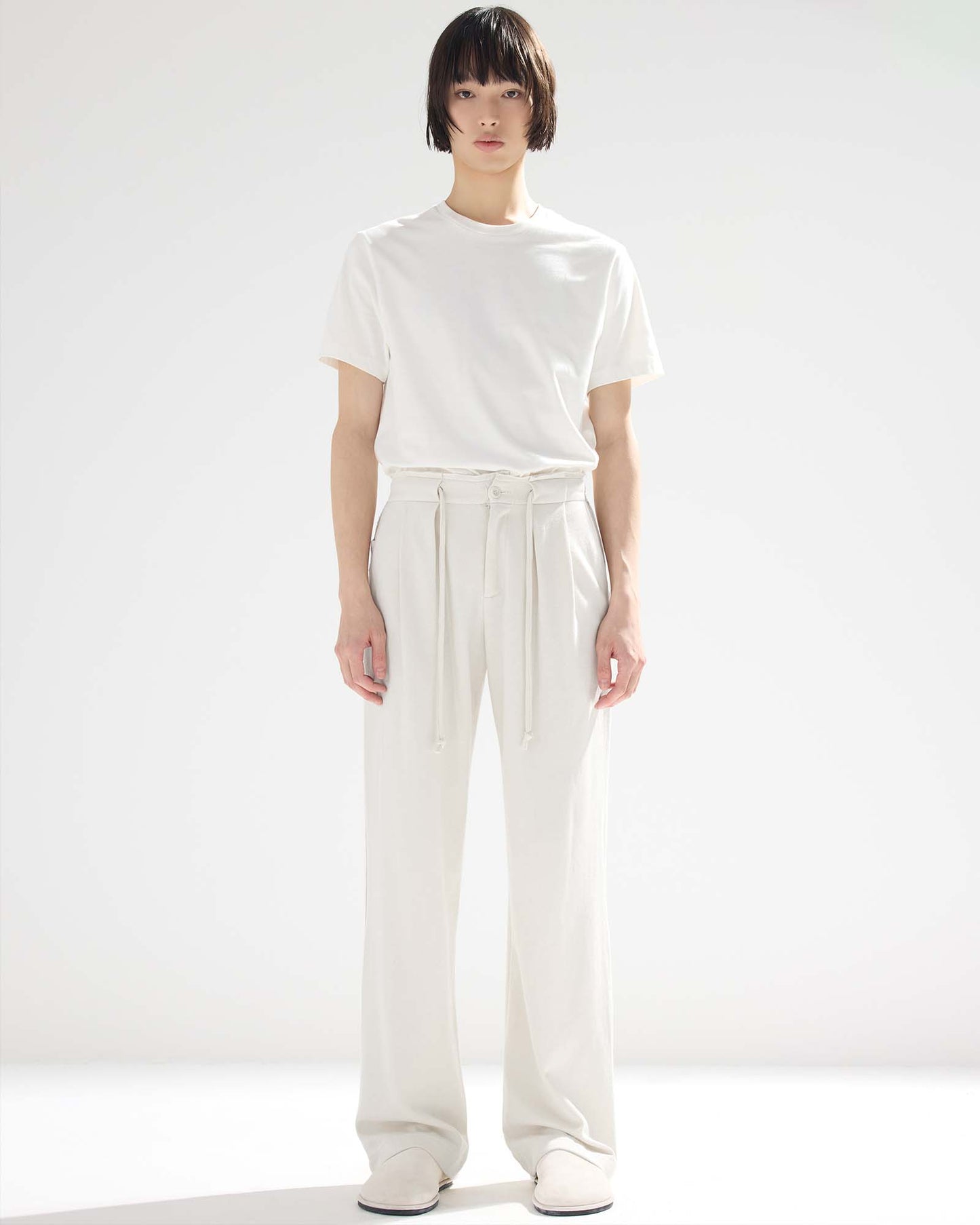 Shirred Relaxed-Fit Sweatpants