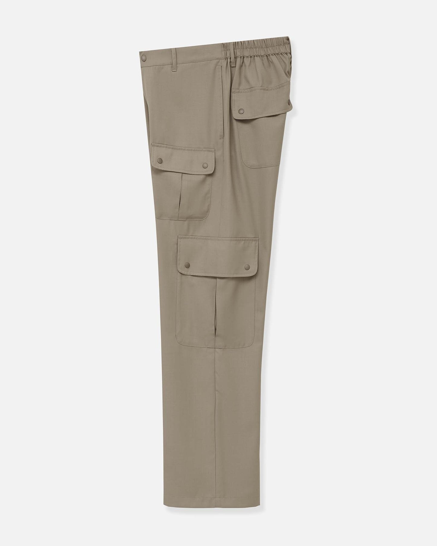 Cargo Pocket Wide Easy Pants in Wool