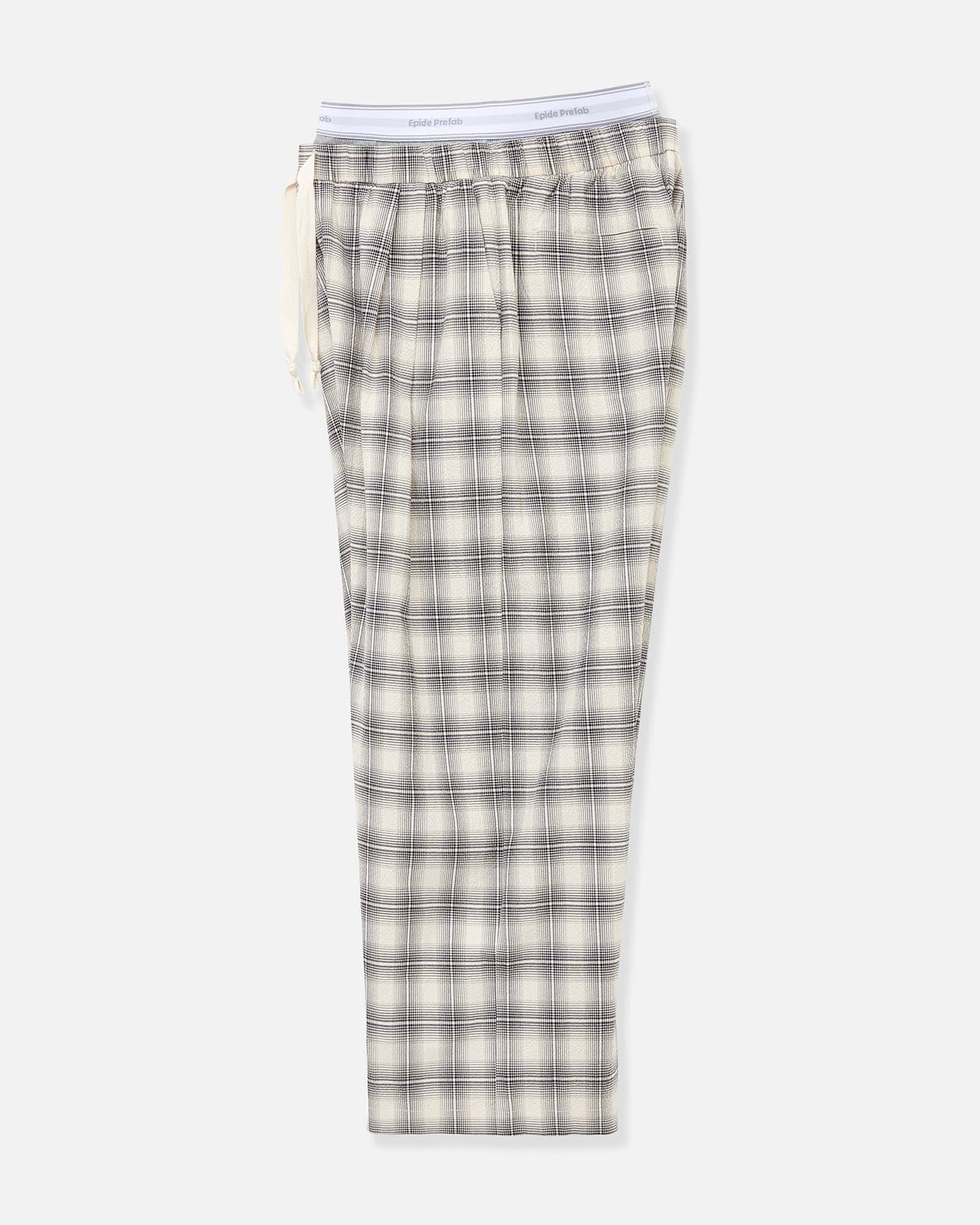 Double Waist Checked Pants