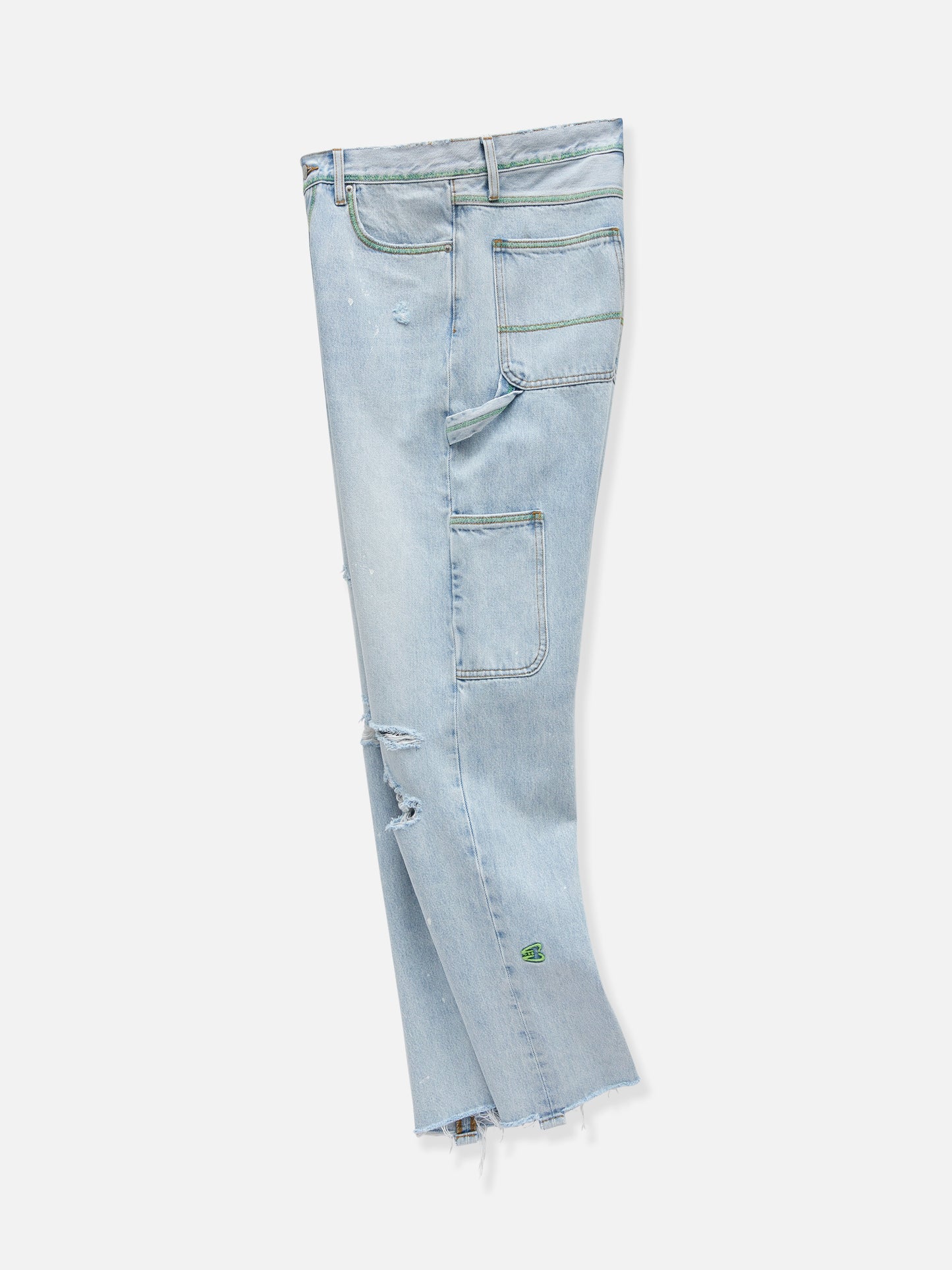 Light Wash Sutures Loost Fit Jeans