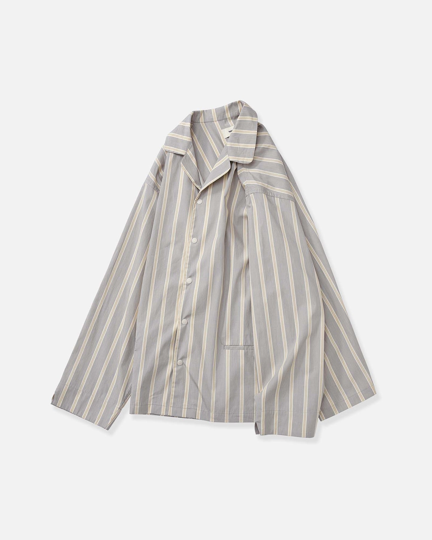 Pajama-style Striped Long Sleeve Shirt
