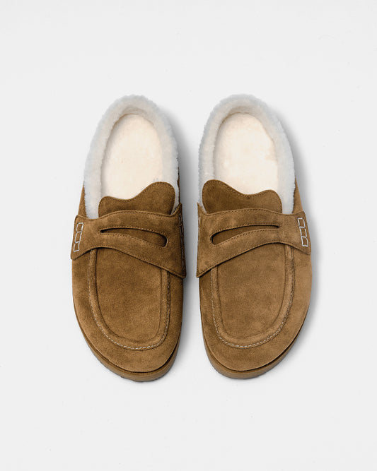 Shearling Slide Loafers