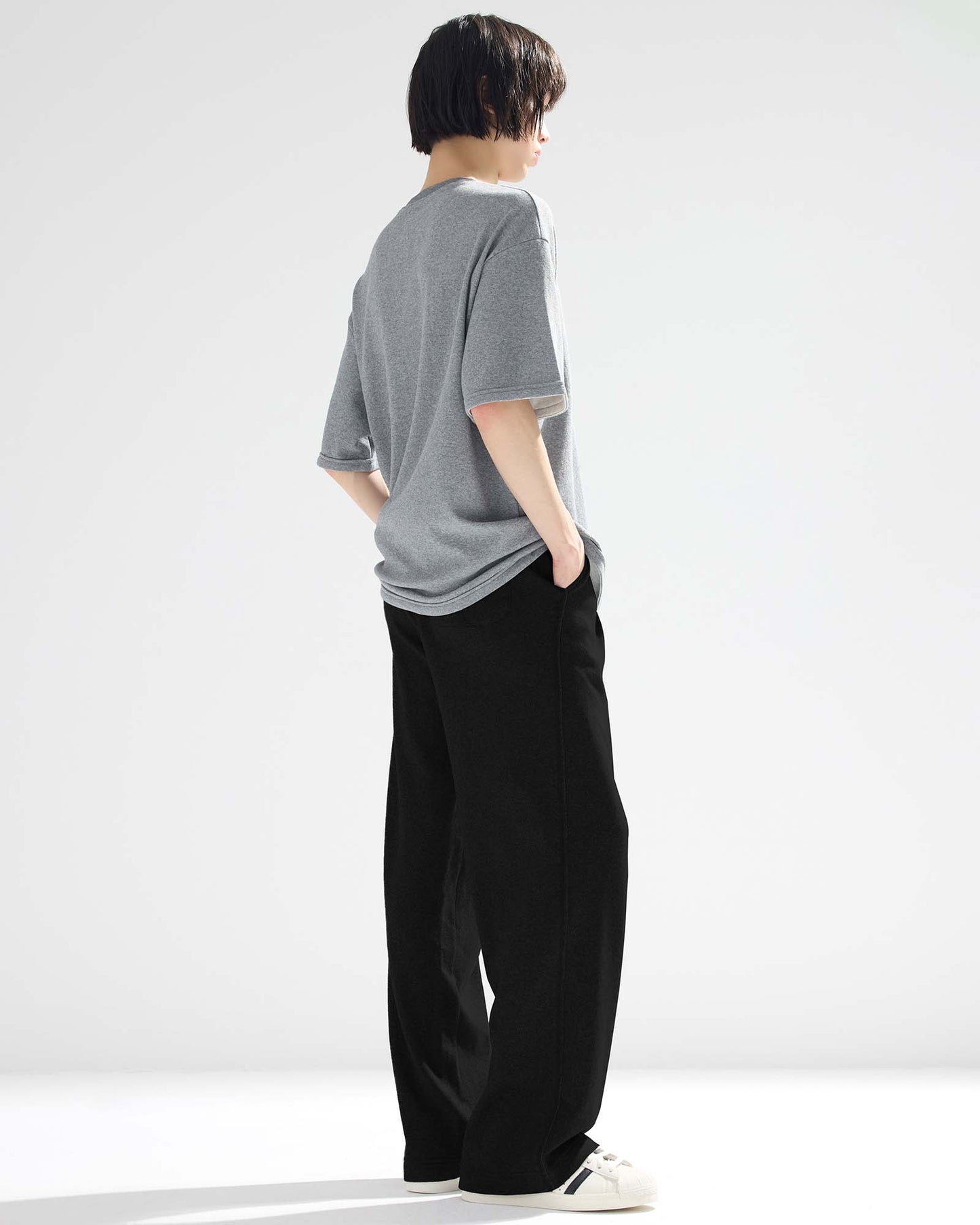 Shirred Relaxed-Fit Sweatpants