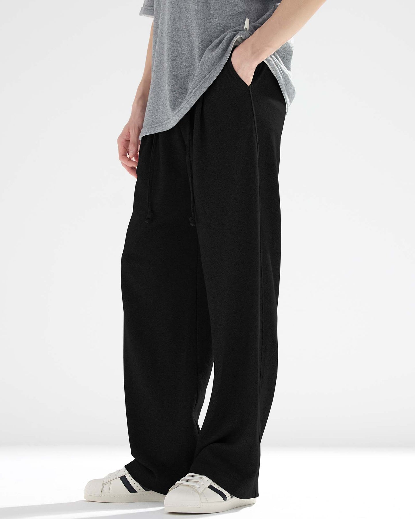 Shirred Relaxed-Fit Sweatpants