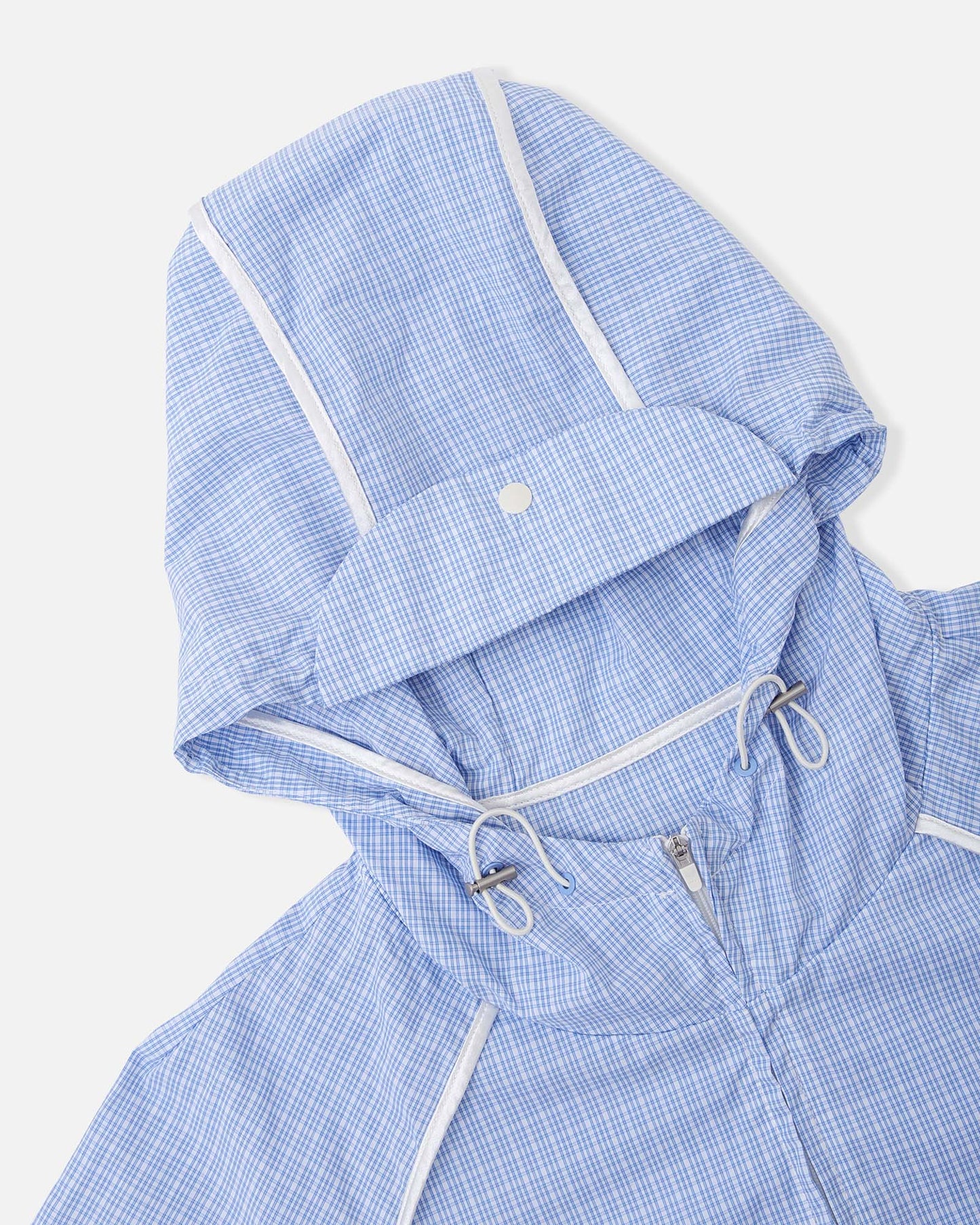 Bow Details Checked Shirt Jacket