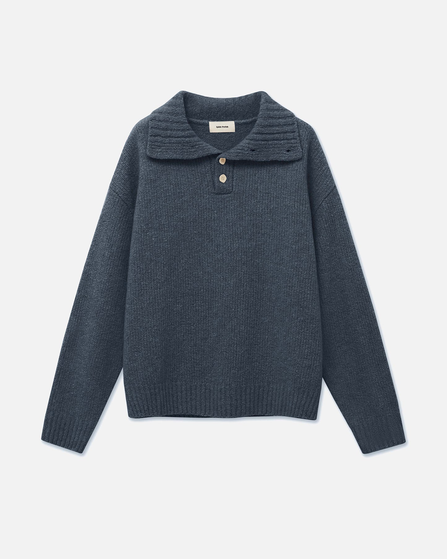 Buttoned Turtleneck Sweater