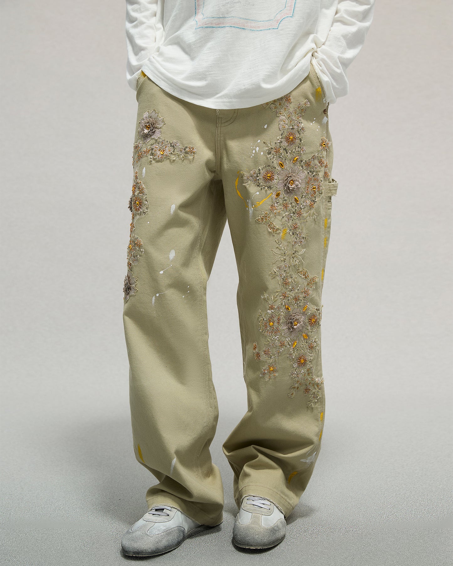 Embellished Carpenter Pants