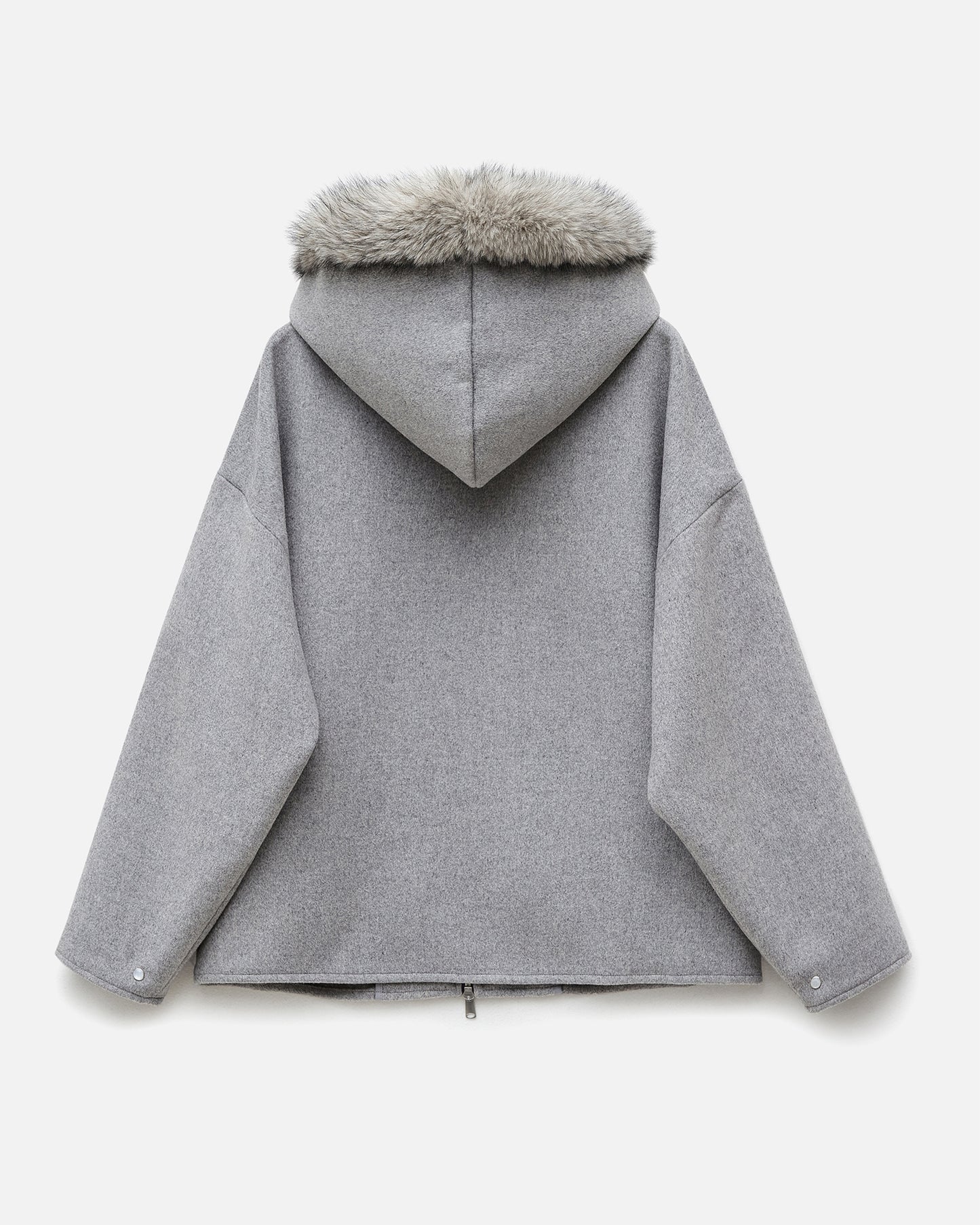 Eco Fur and Wool HoodedJacket