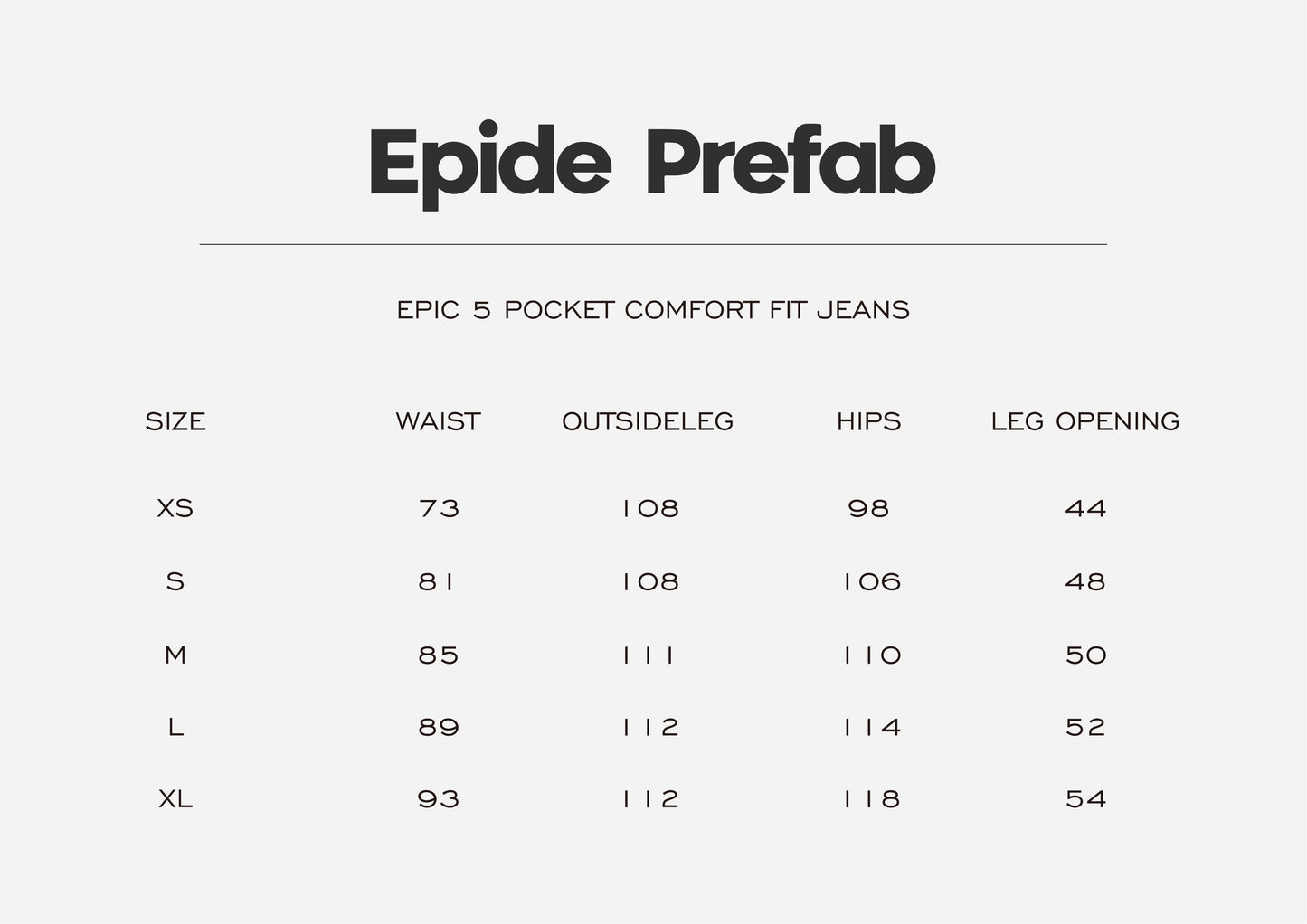Epic 5 Pocket Comfort Fit Jeans