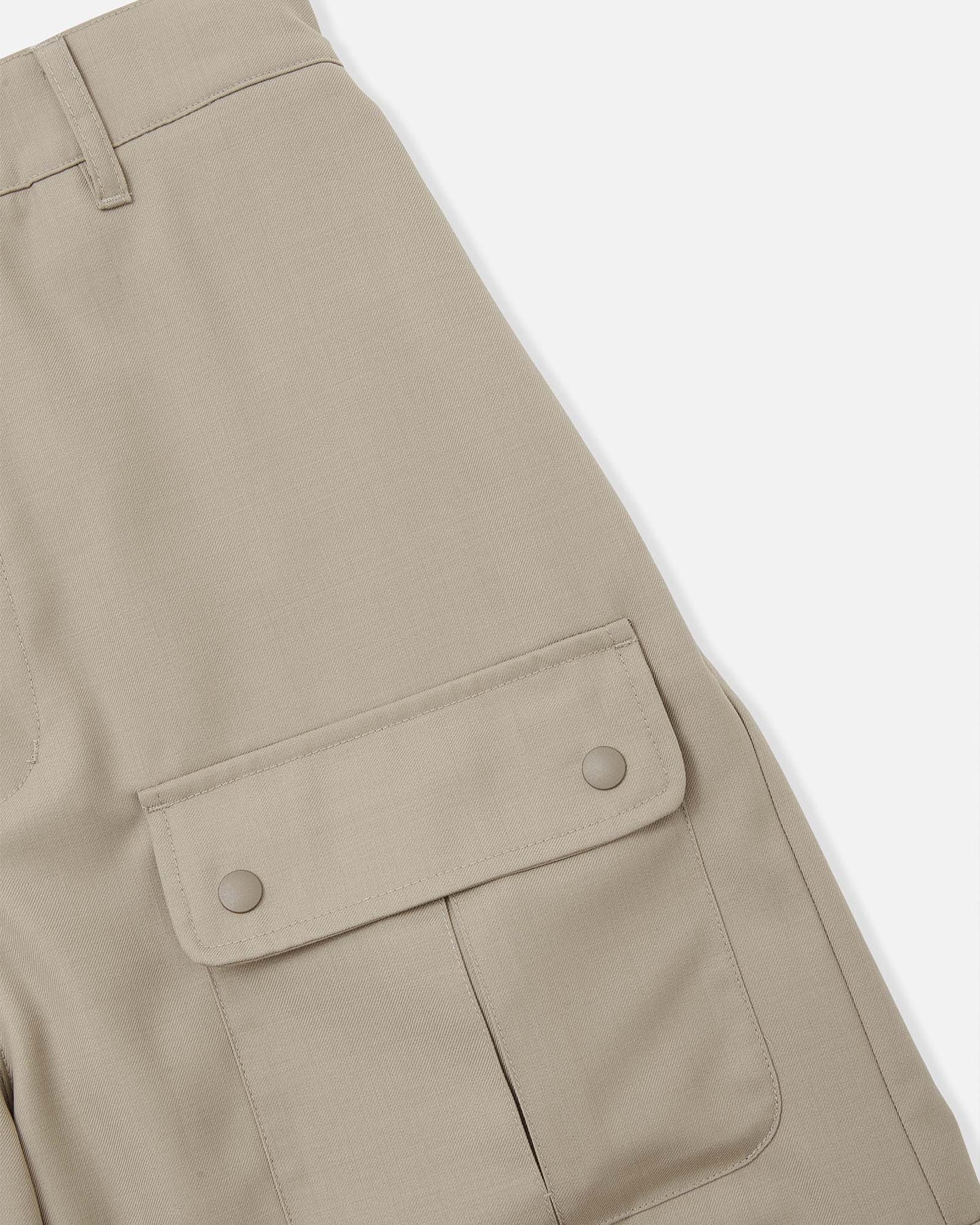 Cargo Pocket Wide Easy Pants in Wool