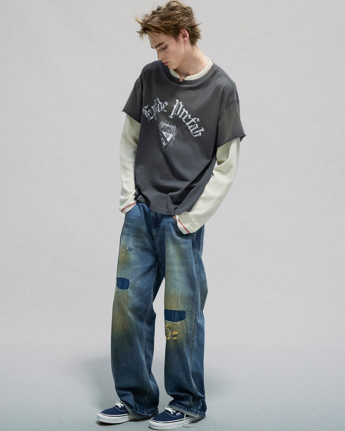 Layered Waffle LS T-shirt