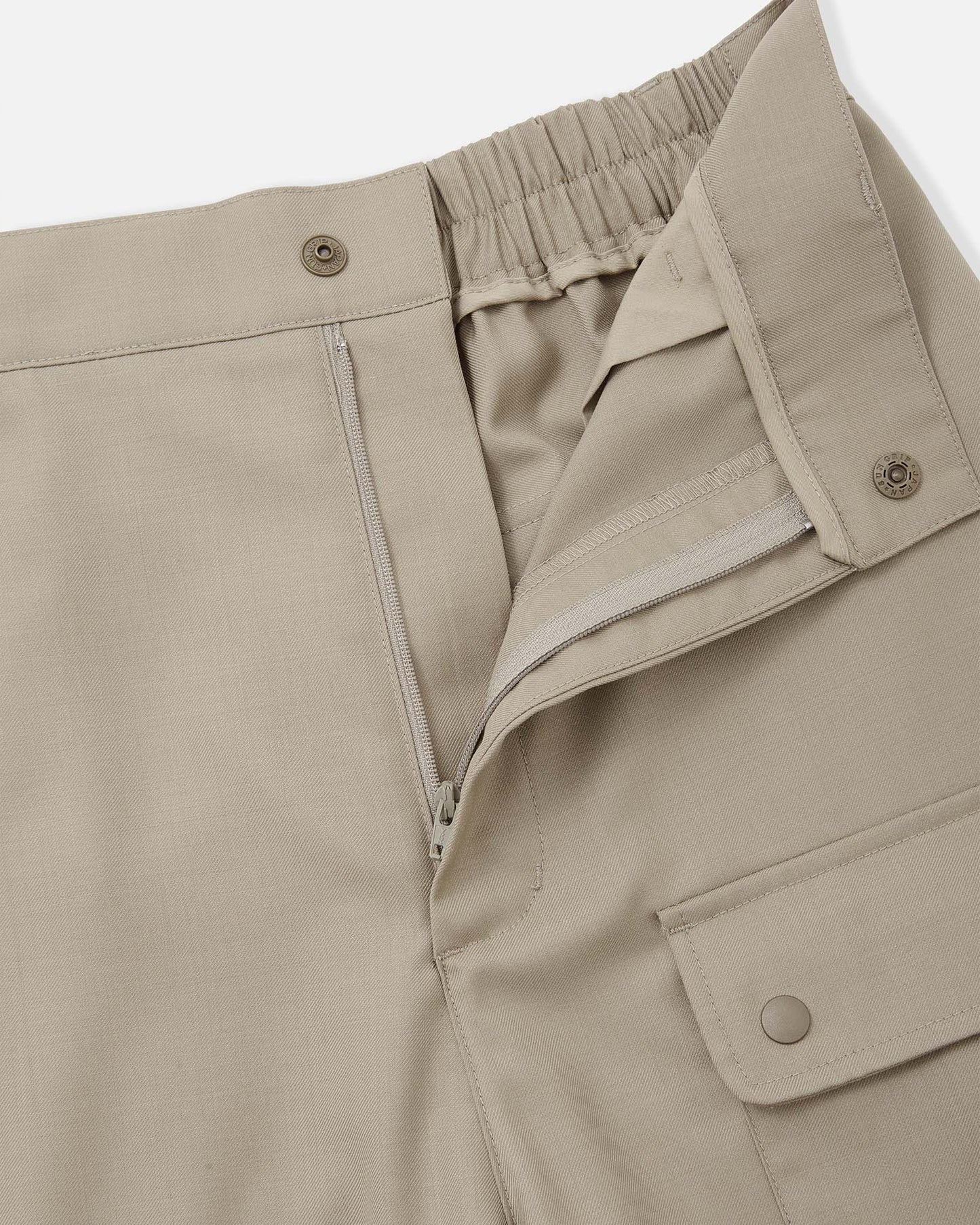 Cargo Pocket Wide Easy Pants in Wool