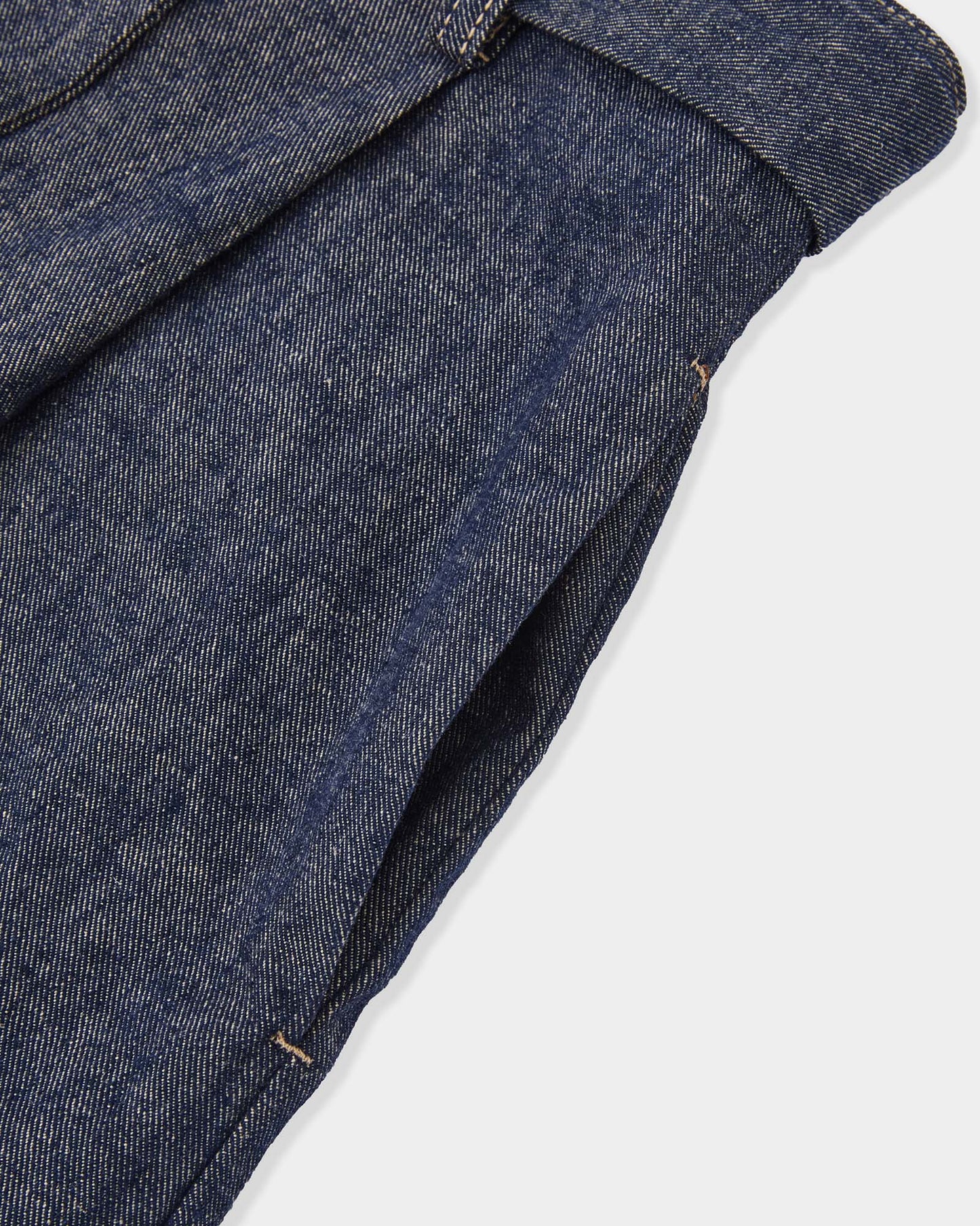 Belted Bermuda Jeans in Linen Cotton