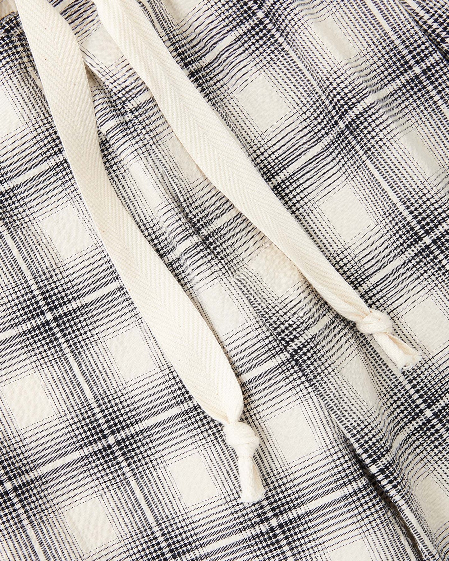 Double Waist Checked Pants