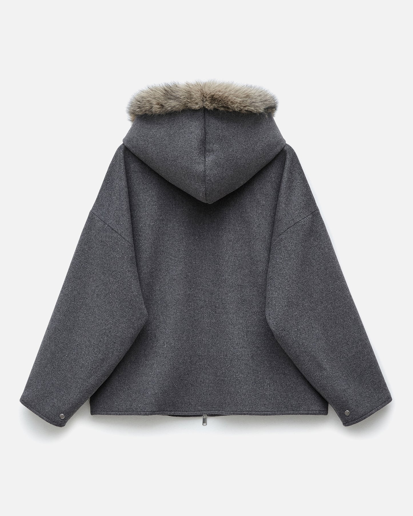 Eco Fur and Wool HoodedJacket