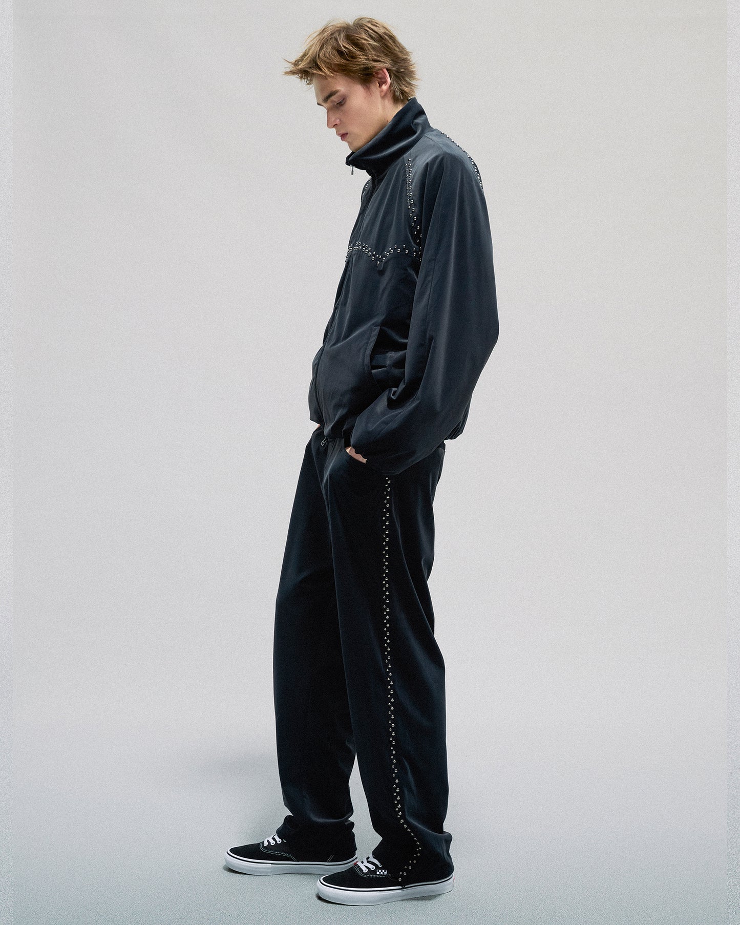 Studded Velvet Track Jacket