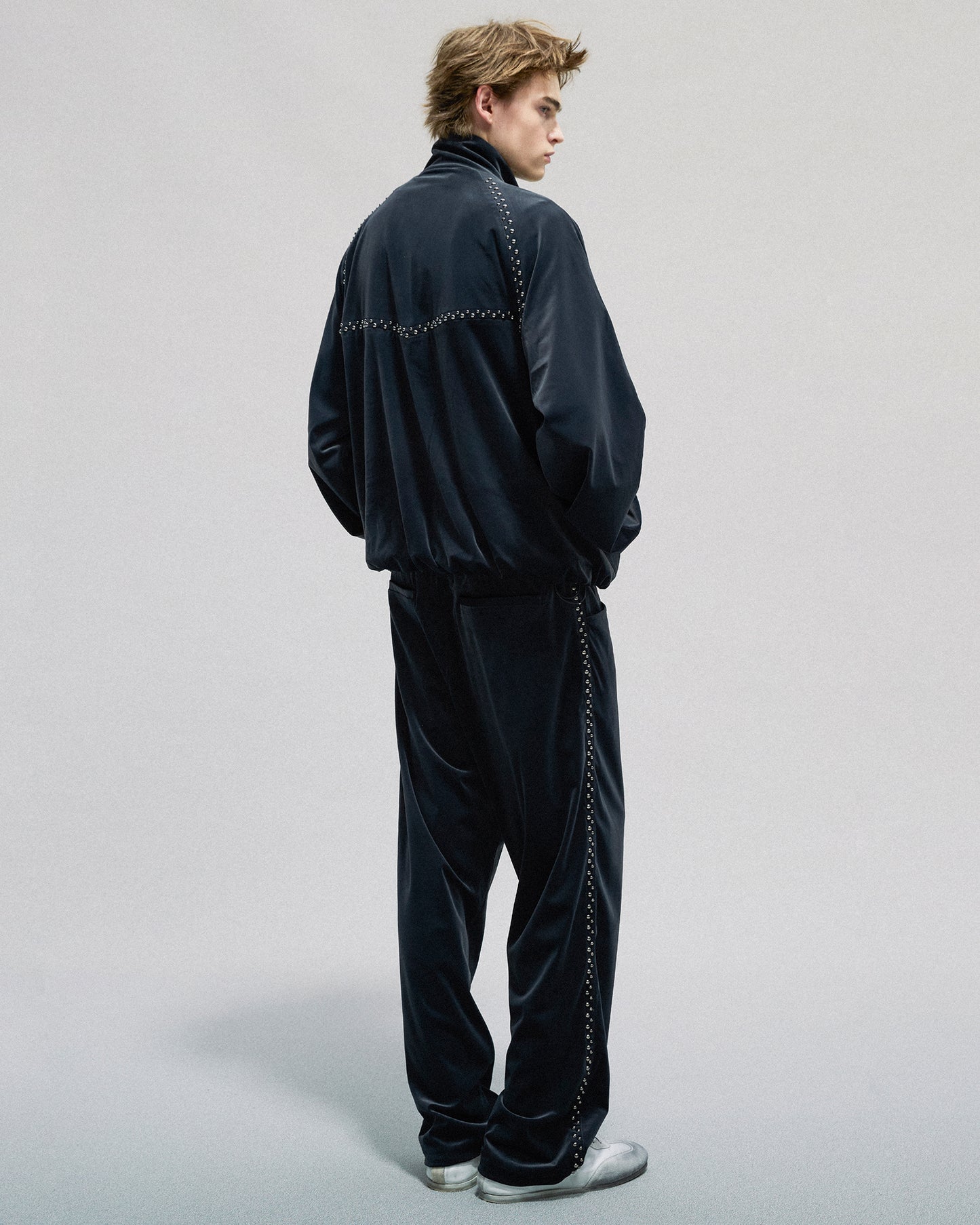 Studded Velvet Track Jacket