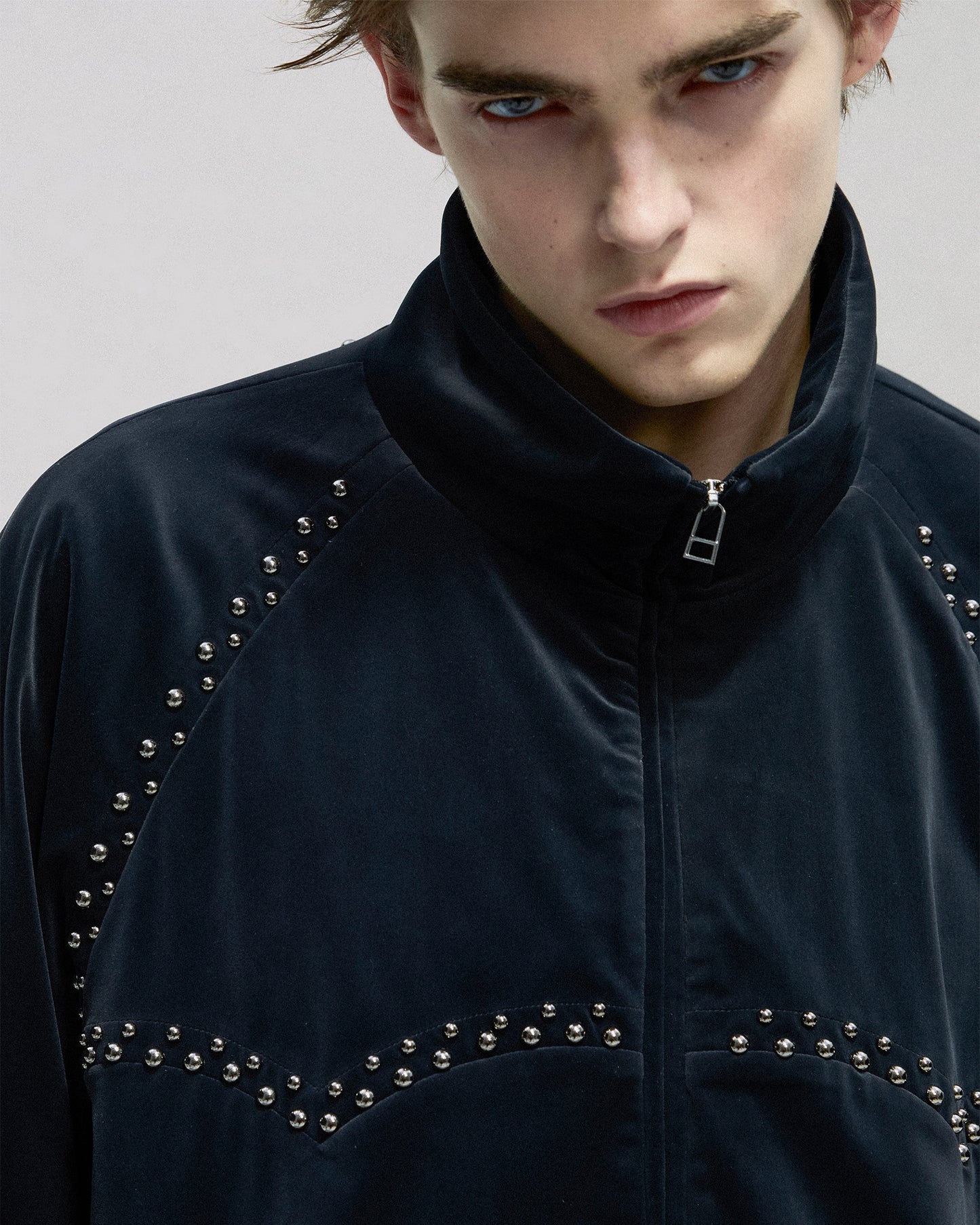 Studded Velvet Track Jacket
