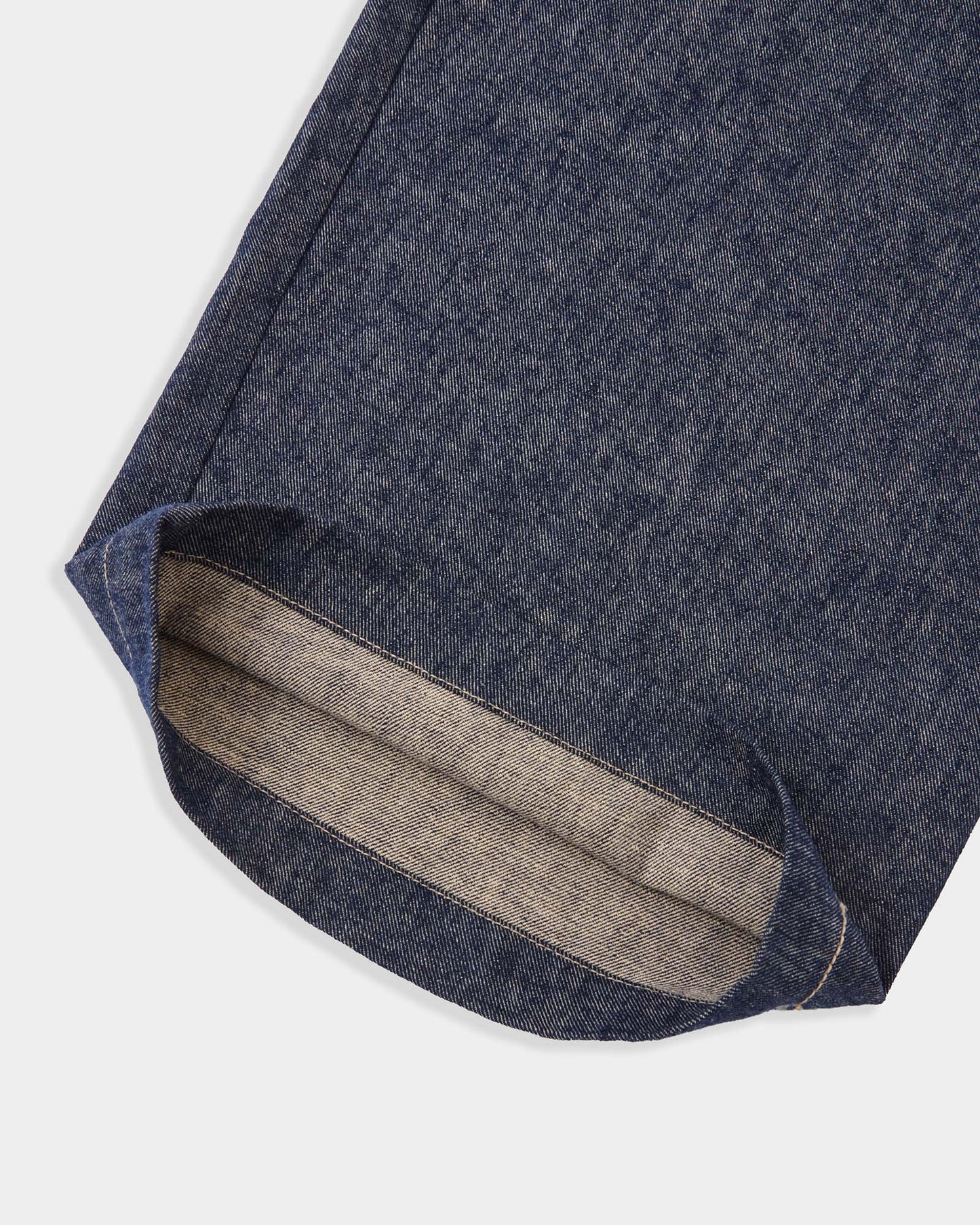 Belted Bermuda Jeans in Linen Cotton